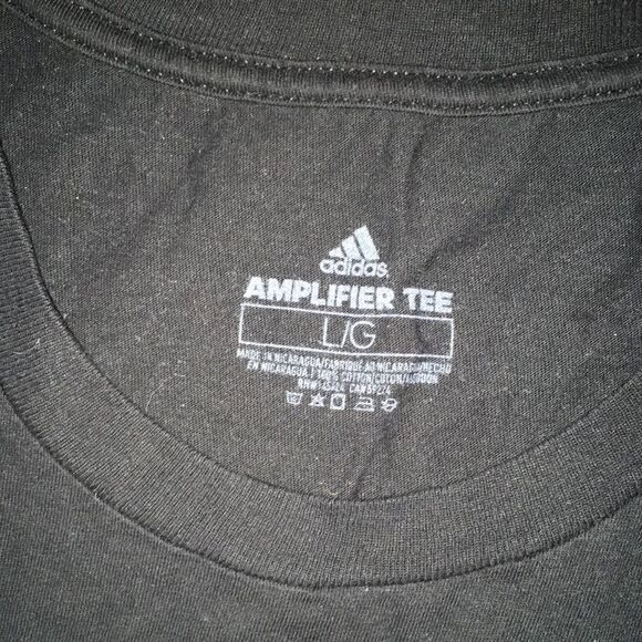 Black amplifier adidas Pittsburgh Penguins NHL Hockey League t shirt L mens - Picture 4 of 4